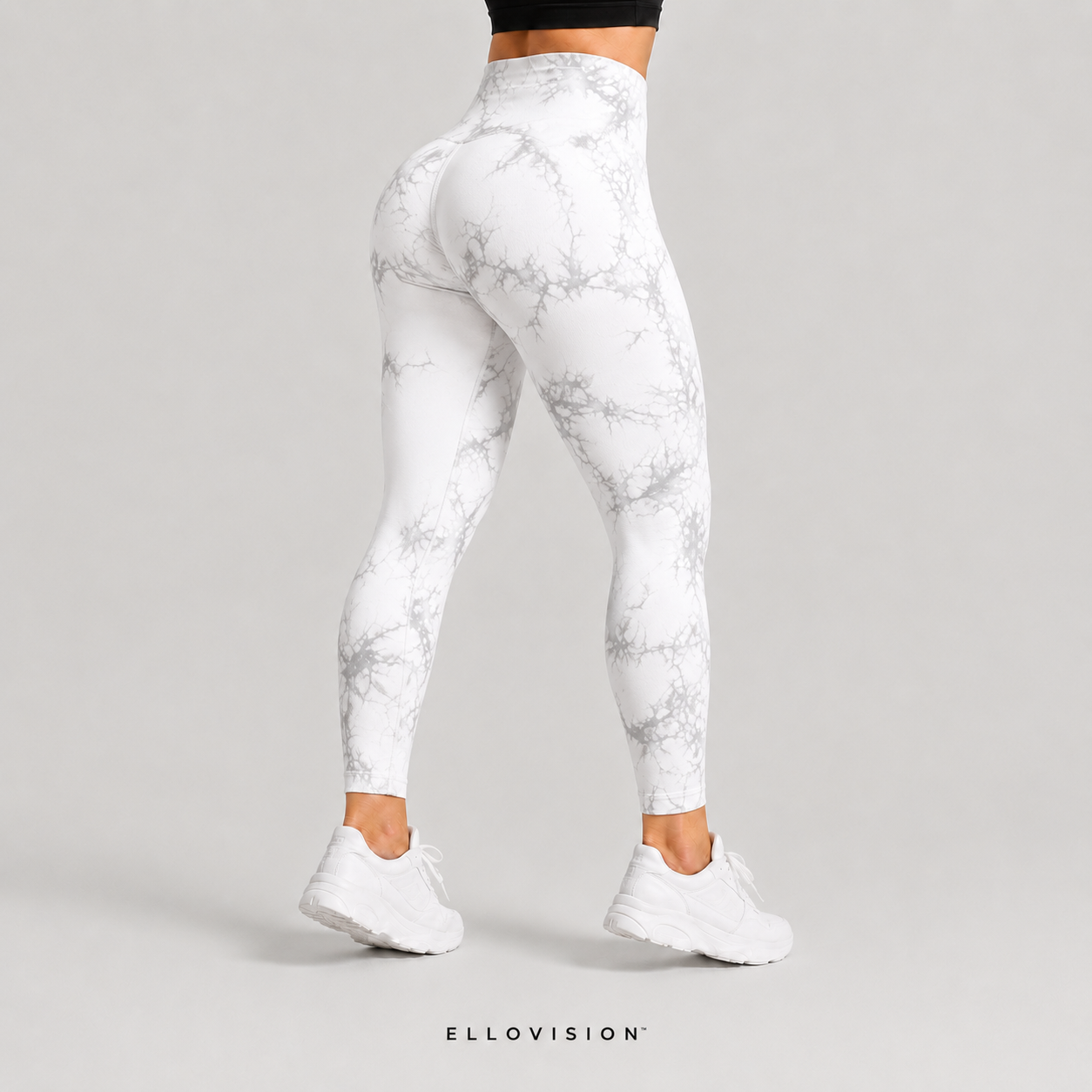 High Waist Tie-Dye Seamless Peach Yoga Tights