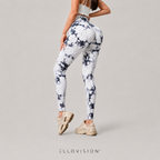 LuxeSculpt High-Waist Tie-Dye Seamless Yoga Tights
