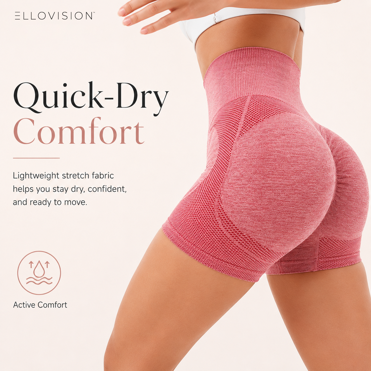 Yoga Honey Hip High-Waist Quick-Drying Seamless Fitness Shorts