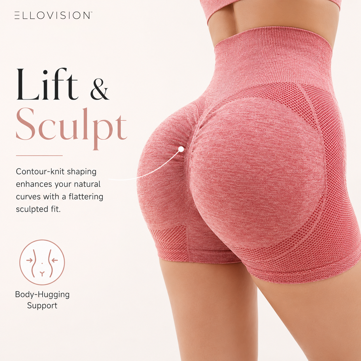 Yoga Honey Hip High-Waist Quick-Drying Seamless Fitness Shorts