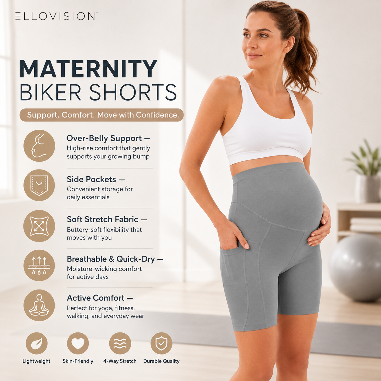 Yoga Maternity Active-wear shorts