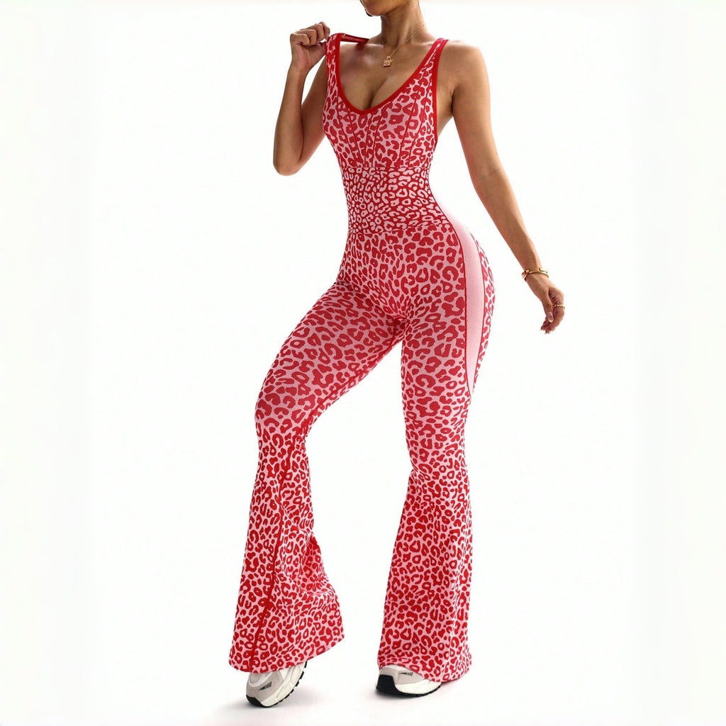 Cross-Back One-Piece Yoga Jumpsuit