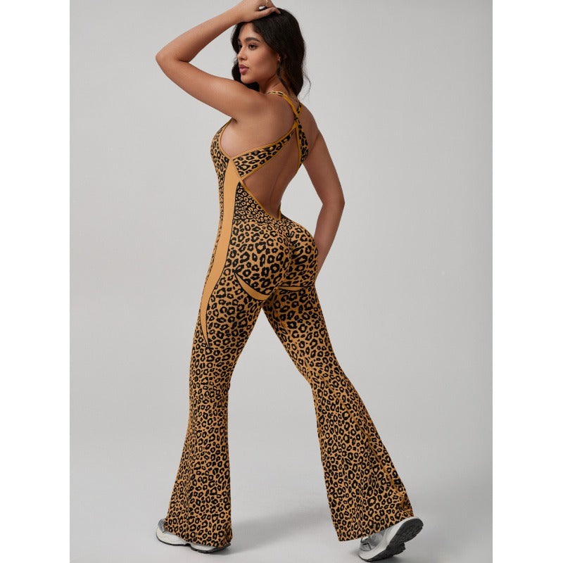 Cross-Back One-Piece Yoga Jumpsuit