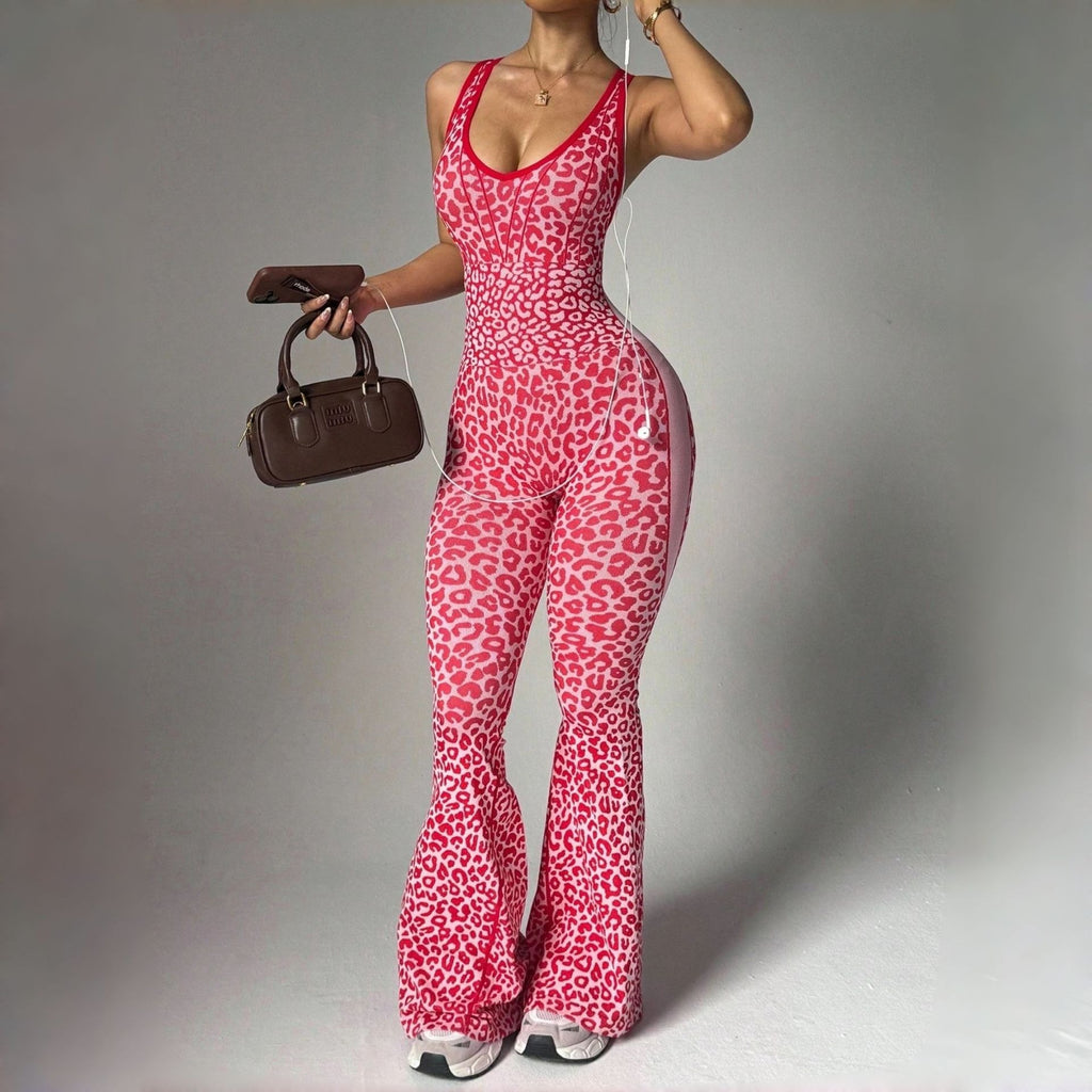 Cross-Back One-Piece Yoga Jumpsuit