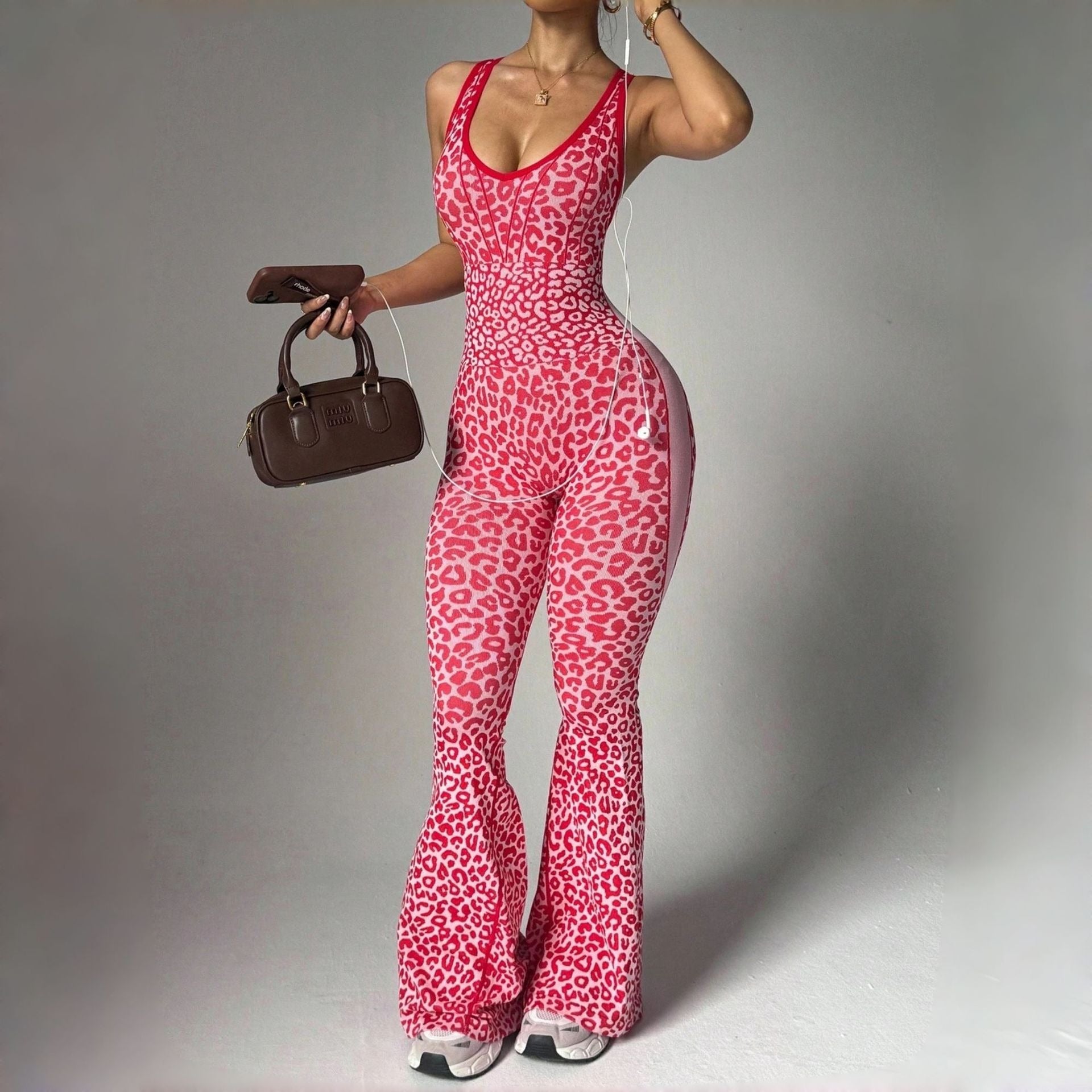 Cross-Back One-Piece Yoga Jumpsuit